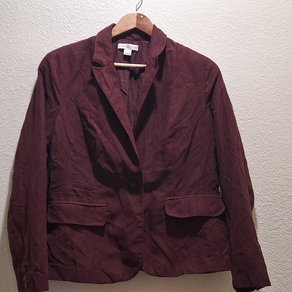Coldwater Creek Burgandy Blazer